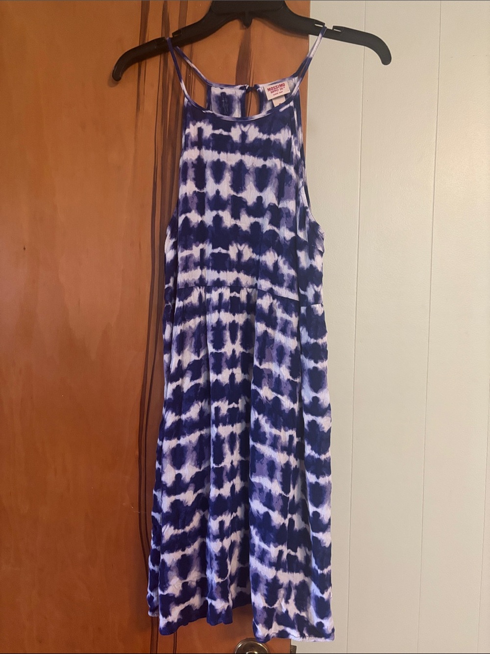 Royal blue tie dye summer dress